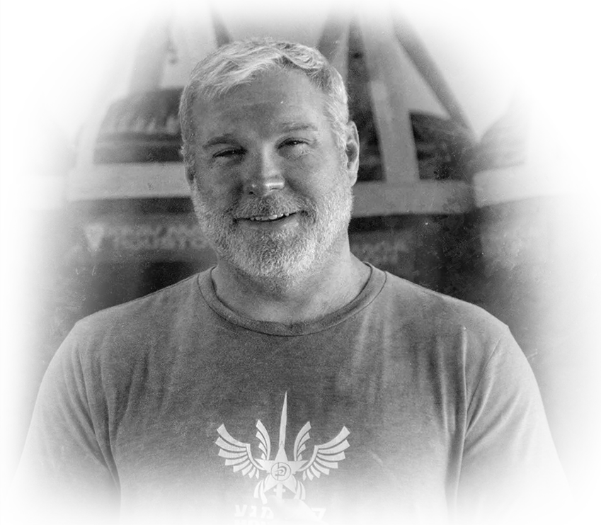 Cj CHIEF Kirk in black and white